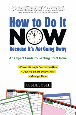 A book cover with a clock and the words " how to do it now because its not going away ".